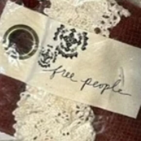 Free People Waffle Knit Ankle Sock Ruffle Cedar NEW - Picture 6 of 11